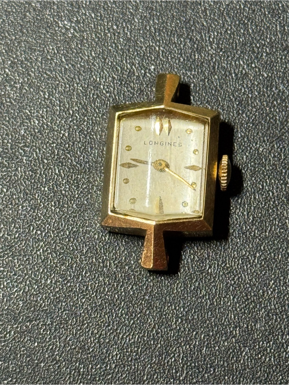 Longines Women's 14K Gold Rectangular Watch Head - Picture 4 of 5
